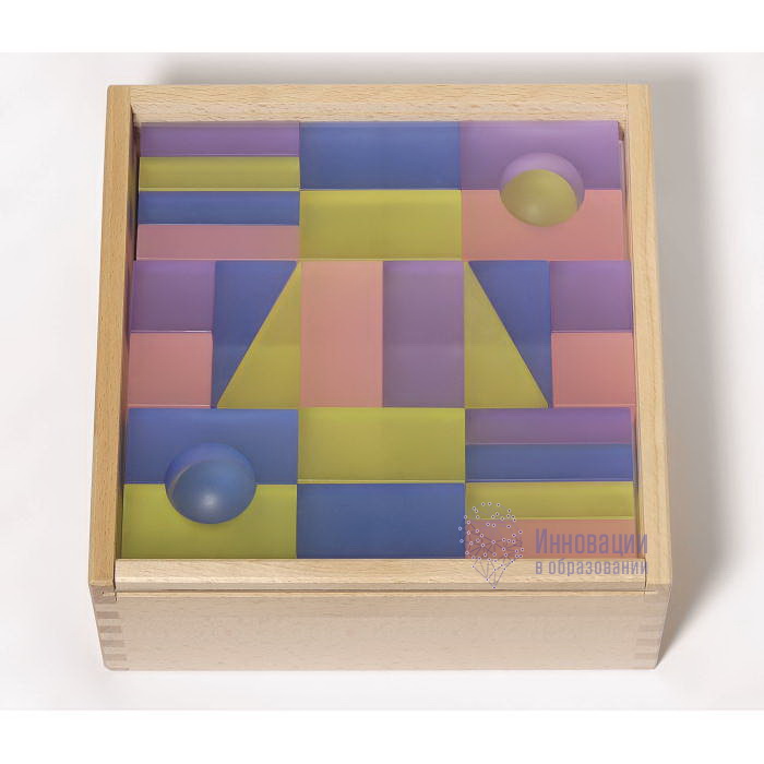 Набор полупрозрачных строительных кубиков 1 (матовых цветных)