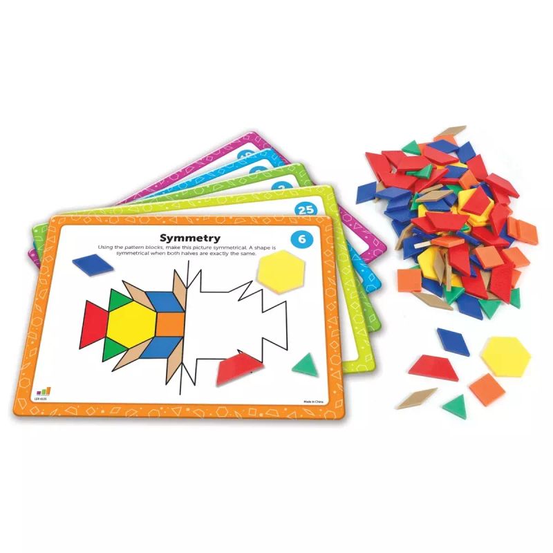 Развивающая игрушка "Геометрические блоки.Основы математики" с карточками (144 элемента)