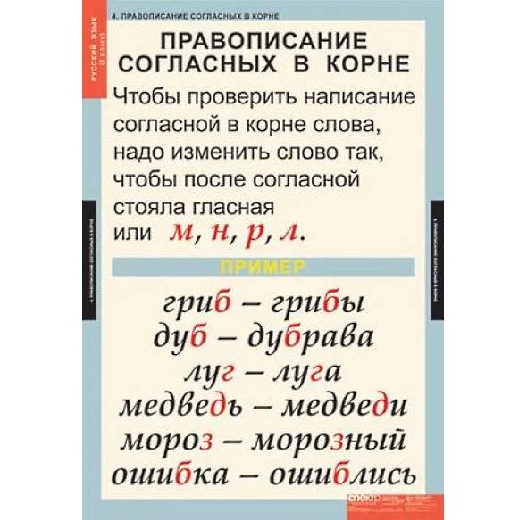 Комплект таблиц для начальной школы «Русский язык. 1 класс» 