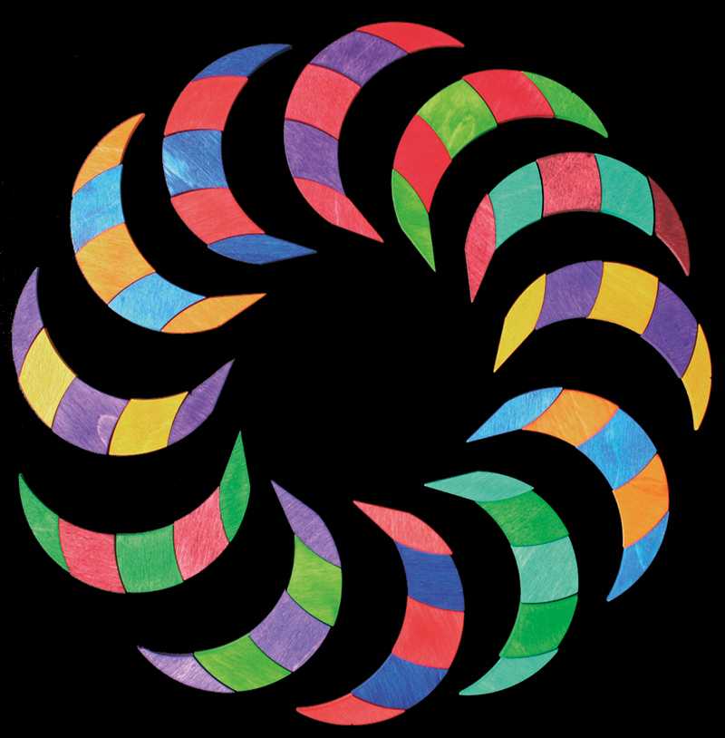 Орнамент магнитный в круге "Спираль"