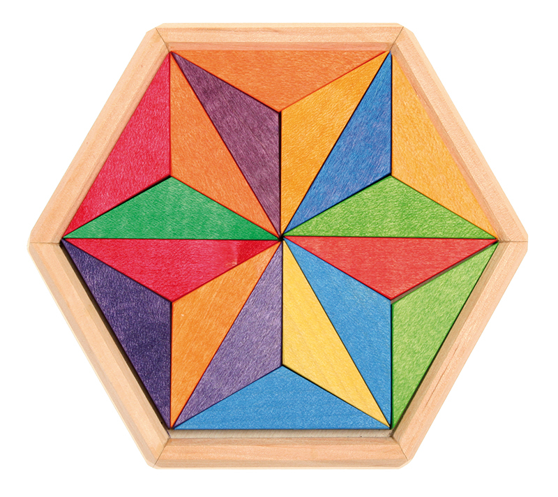 Орнамент в шестиугольнике "Звезда" малая (диам.13 см, 18 эл-тов)