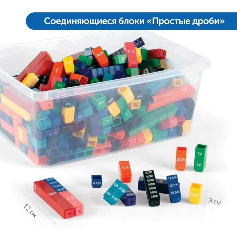 Комплект дидактических материалов "Дроби" (комплект для класса)