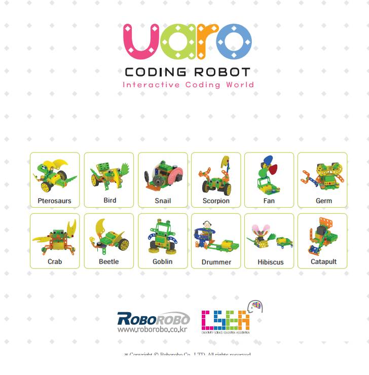 Конструктор по робототехники и алгоритмики UARO - ресурсный набор №1 (step 2)