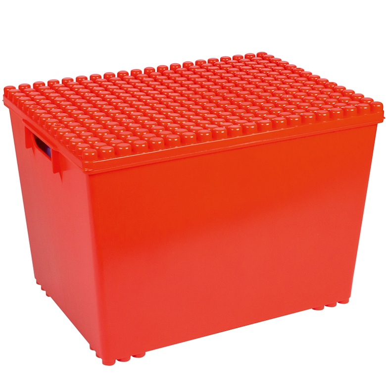 Ящик для хранения L с крышкой, красный