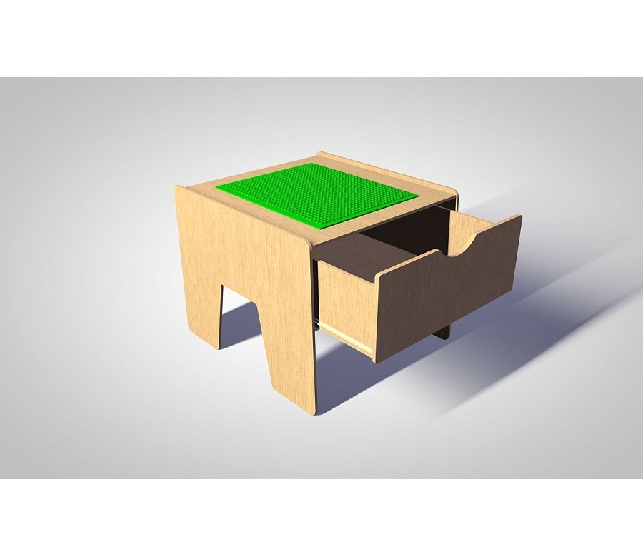Лего-стол для конструирования с выдвижным ящиком «Новые горизонты»